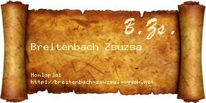 Breitenbach Zsuzsa névjegykártya