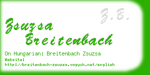 zsuzsa breitenbach business card